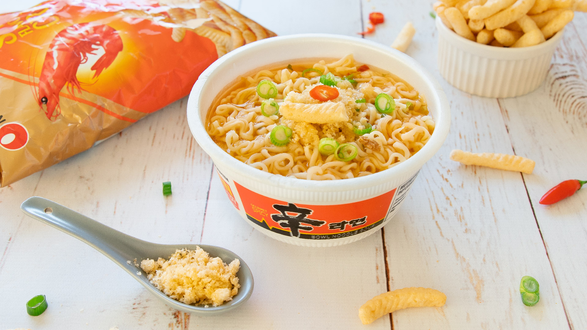 Shrimp cracker ramyun - The wheel of Shin - Nongshim